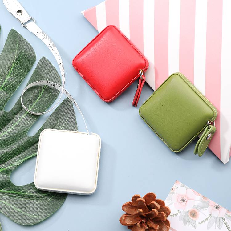 Wholesale Promotional Cute Soft Leather Case Cloth Body Tailor Measuring Tape Mini Tape Measure With Logo